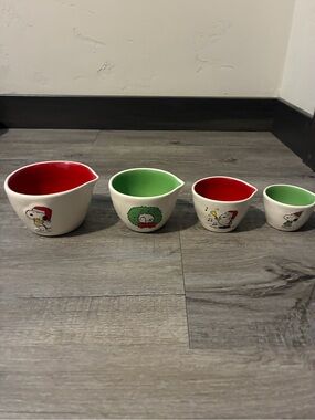 Rae Dunn snoopy Christmas double sided measuring cups